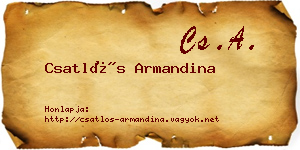 Csatlós Armandina névjegykártya